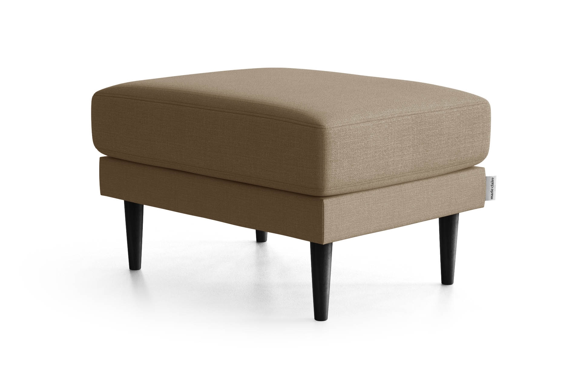 Pouf 1 place toucher lin noisette Pouf 1 place toucher lin noisette