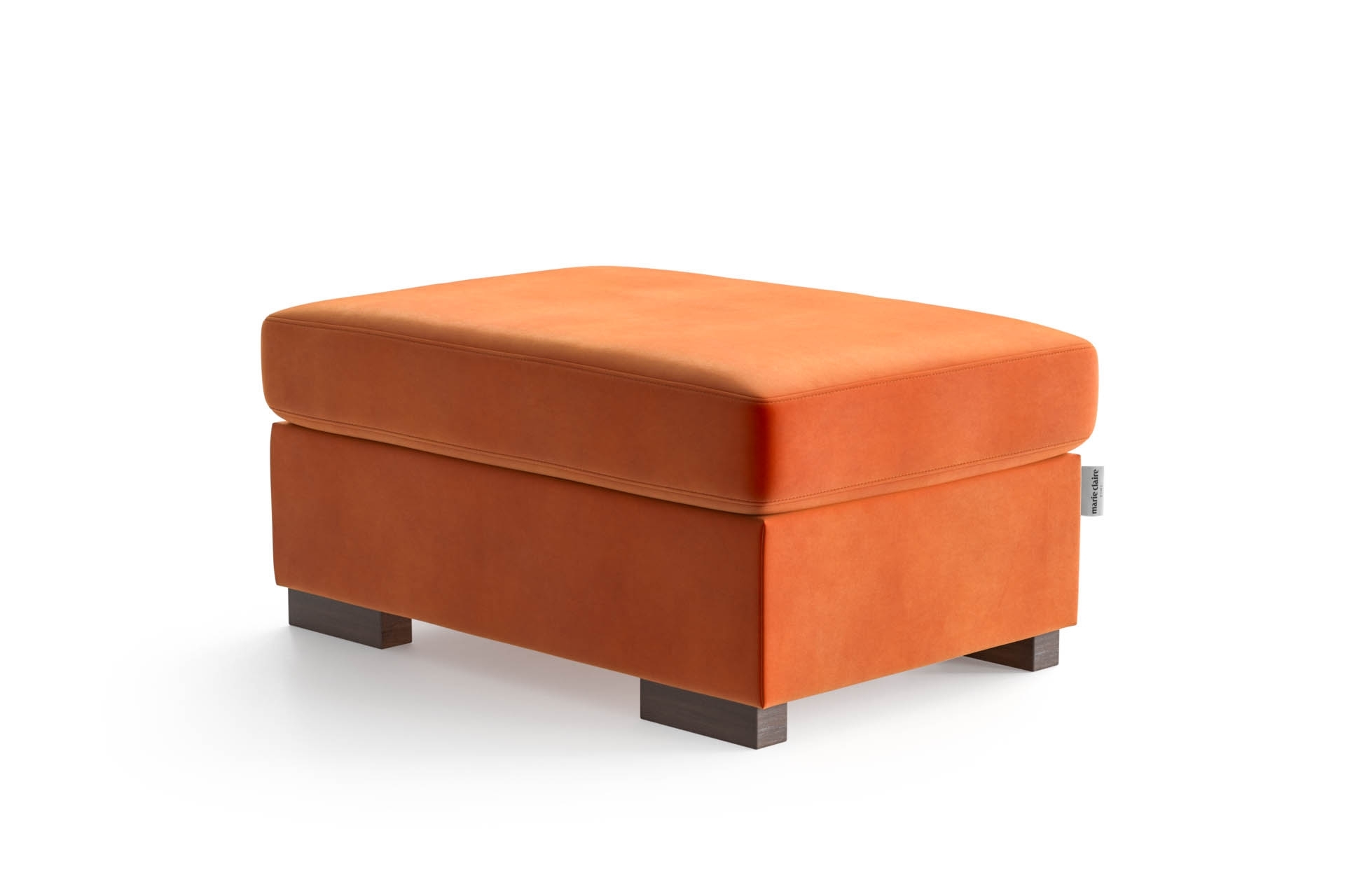 Pouf 1 place en velours citrouille Pouf 1 place en velours citrouille