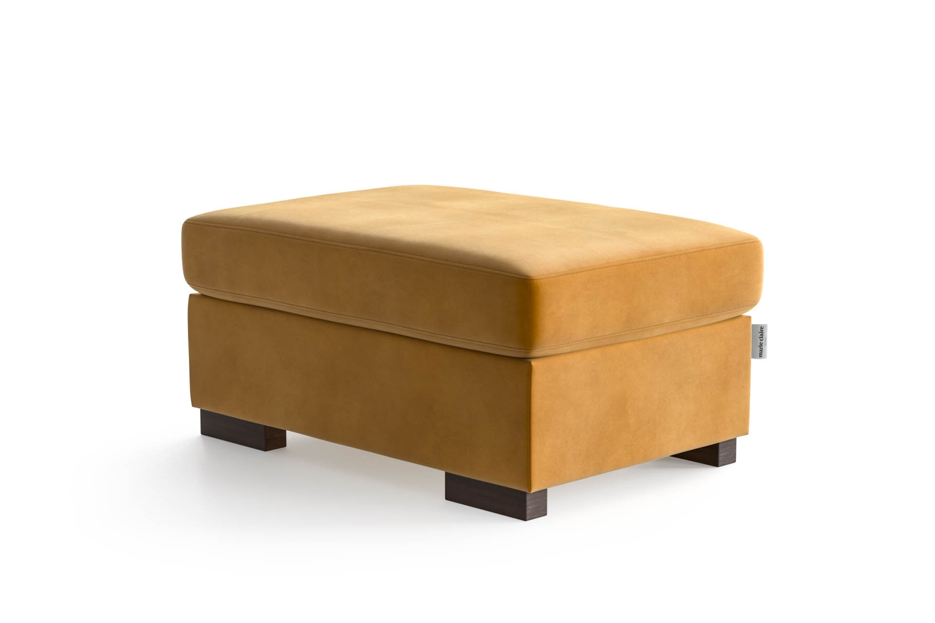Pouf 1 place en velours moutarde Pouf 1 place en velours moutarde