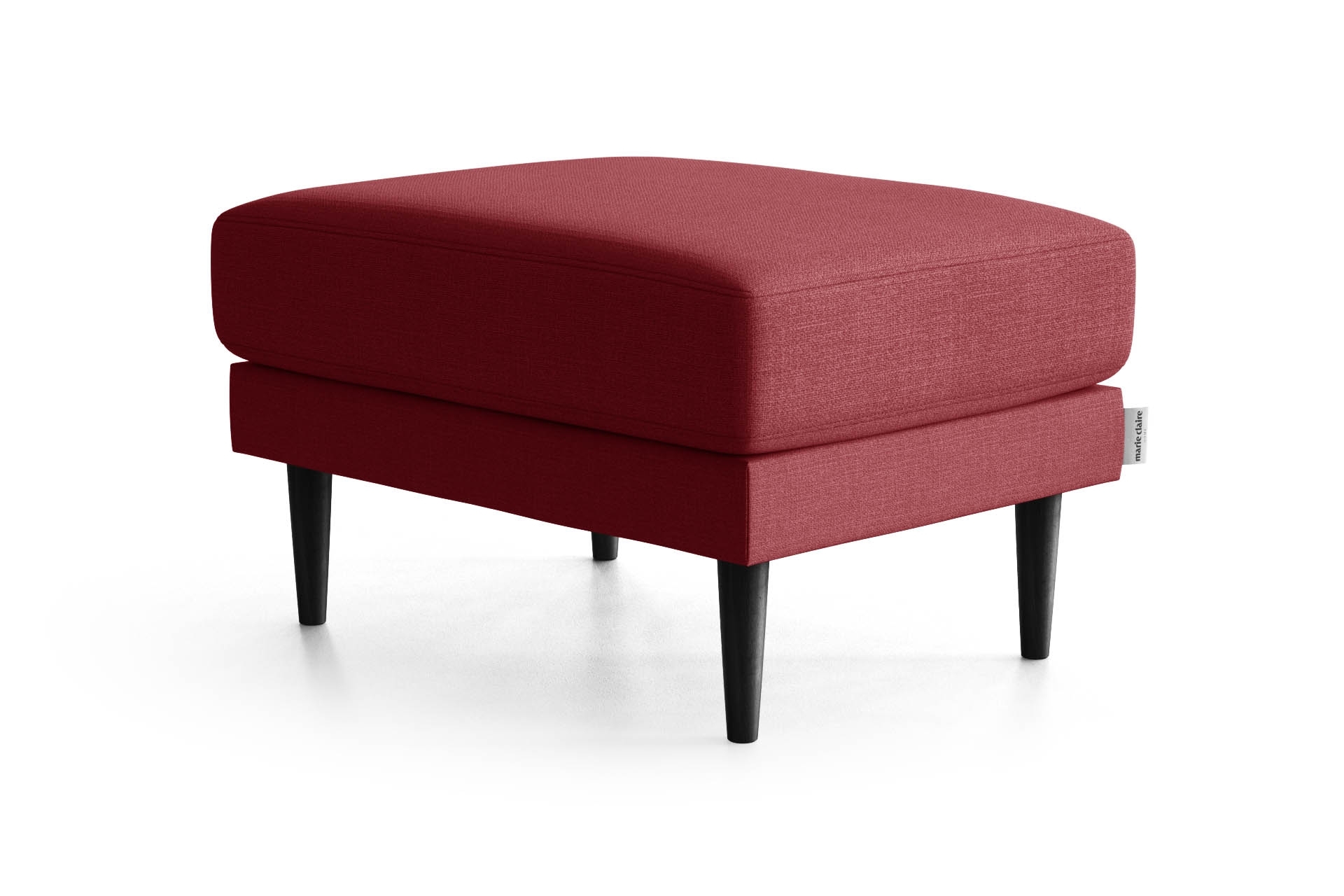 Pouf 1 place toucher lin rouge Pouf 1 place toucher lin rouge