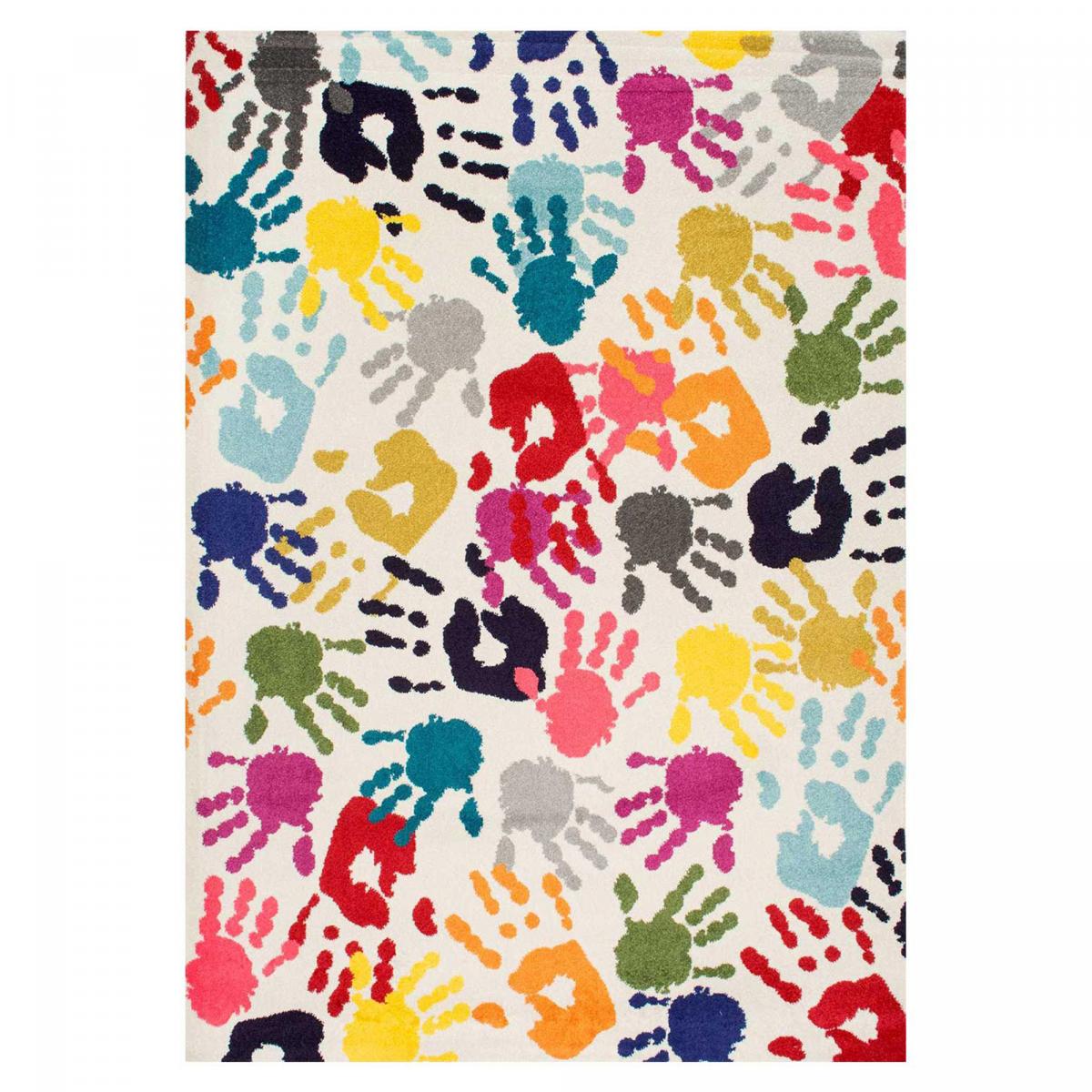 Tapis enfant en polypropylène multicolore 100x100 carré Tapis enfant en polypropylène multicolore 100x100 carré
