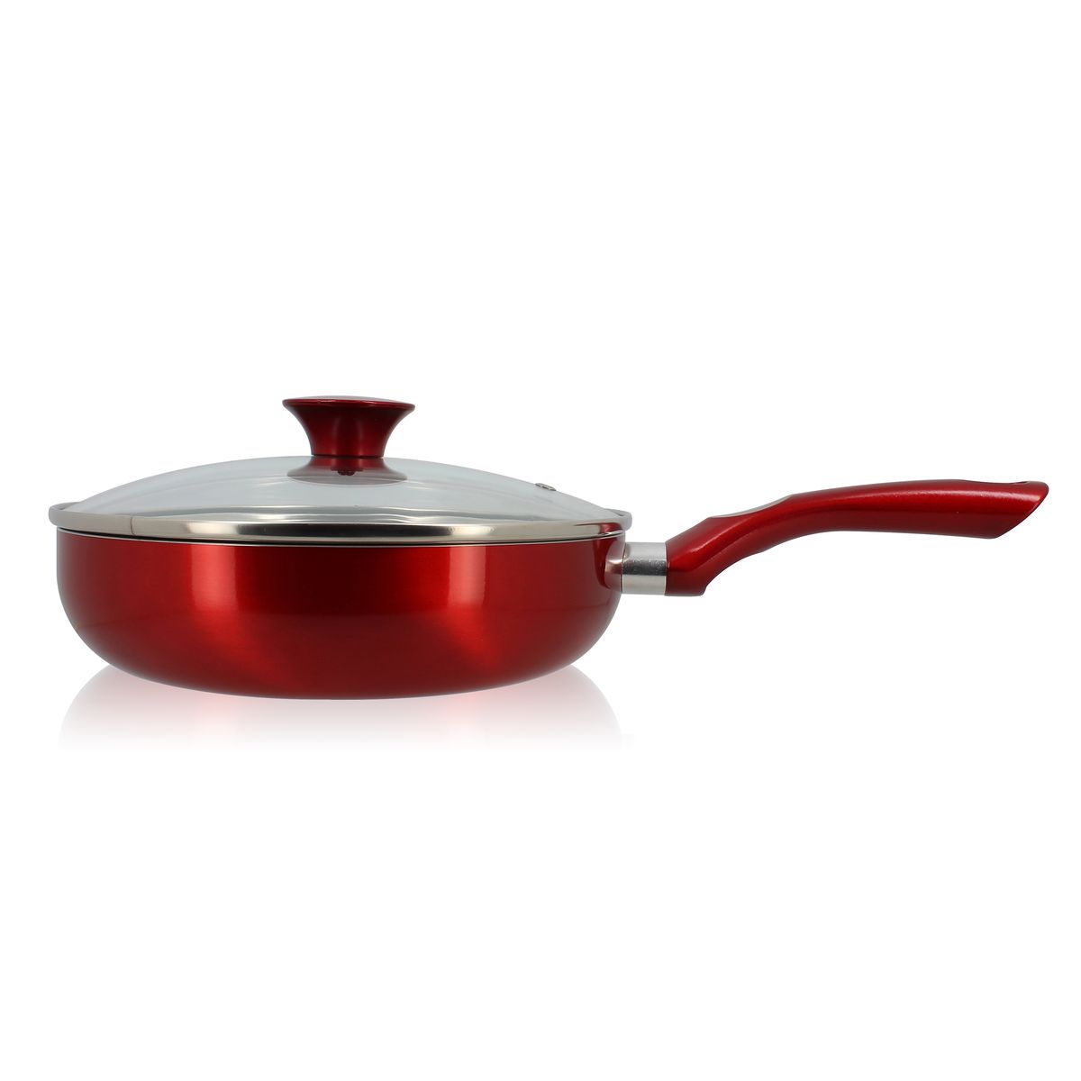 Sauteuse avec couvercle compatible induction 24 cm en aluminium Sauteuse avec couvercle compatible induction 24 cm en aluminium