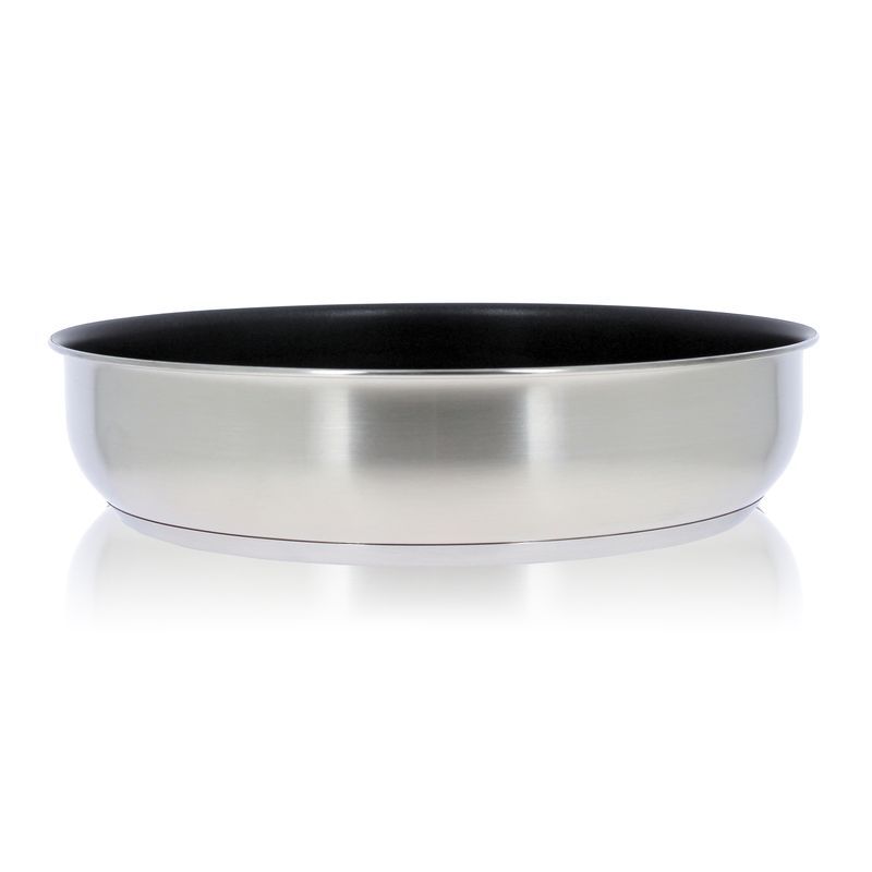 Poêle sans poignée amovible en inox 28 cm
