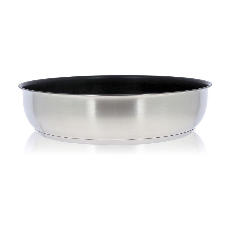 Poêle sans poignée amovible en inox 24 cm