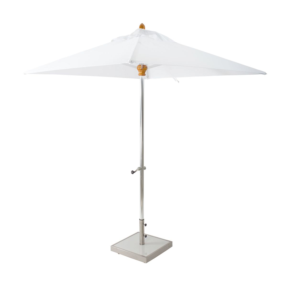 Parasol en aluminium et toile blanc H200 (photo) Parasol en aluminium et toile blanc H200
