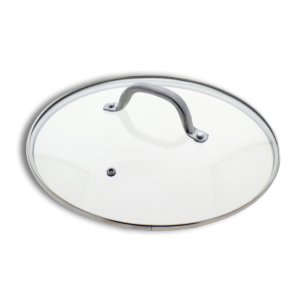 Couvercle en verre et inox 26 cm (photo) Couvercle en verre et inox 26 cm