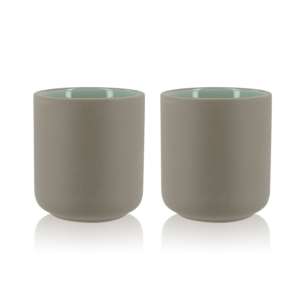 Set de 2 mugs en grès 27 cl Set de 2 mugs en grès 27 cl