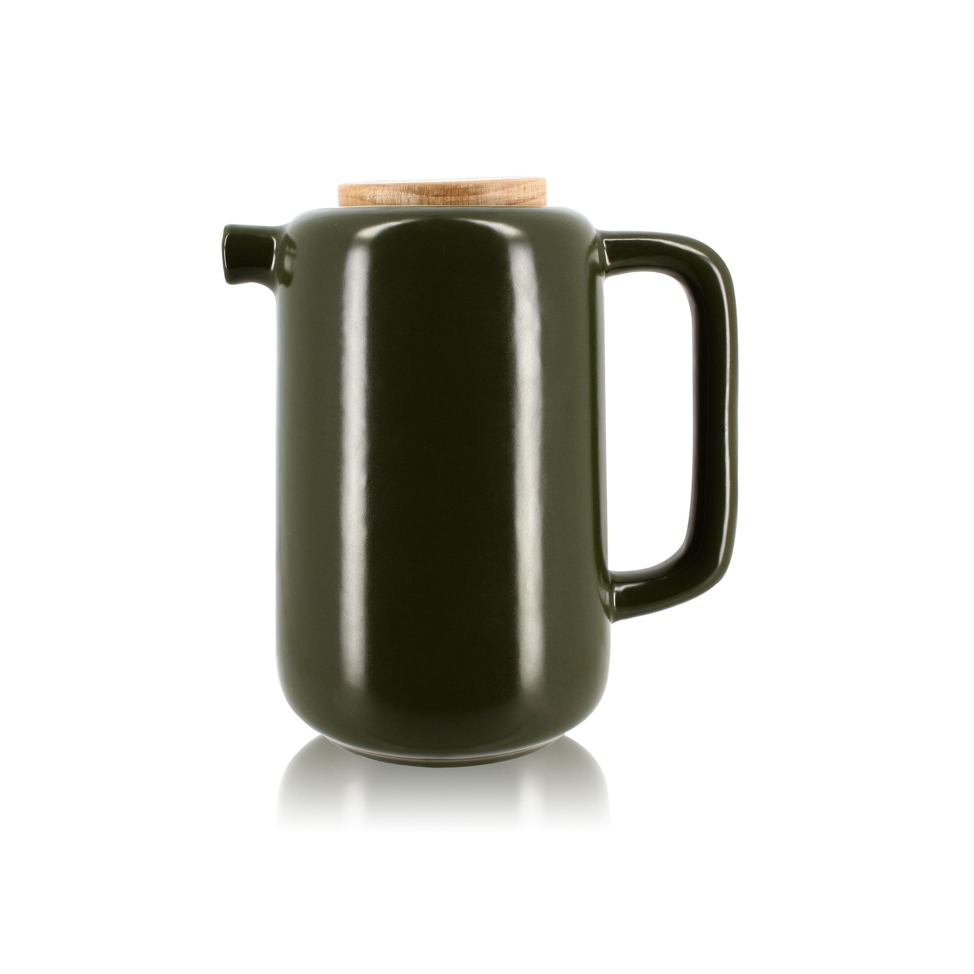 Théière avec couvercle en grès et bois 900 ml Théière avec couvercle en grès et bois 900 ml
