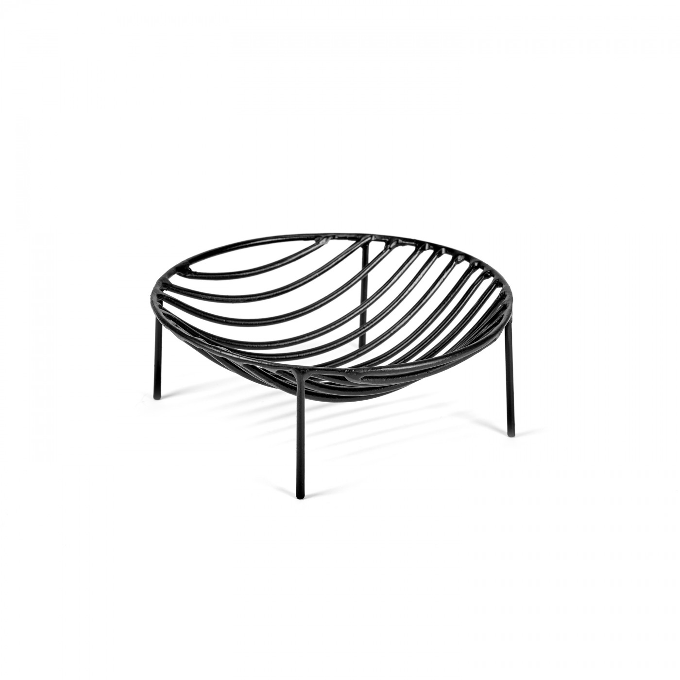 Corbeille noire 20x20 H6cm (photo) Corbeille noire 20x20 H6cm