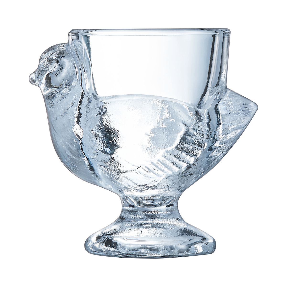 Coquetier poule en verre 7cm - Lot de 3 (photo) Coquetier poule en verre 7cm - Lot de 3