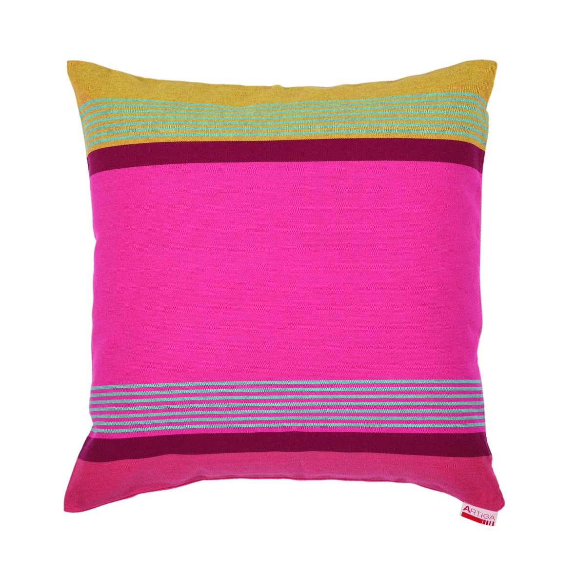 Coussin carré en coton cassis 40x40 cm (photo) Coussin carré en coton cassis 40x40 cm
