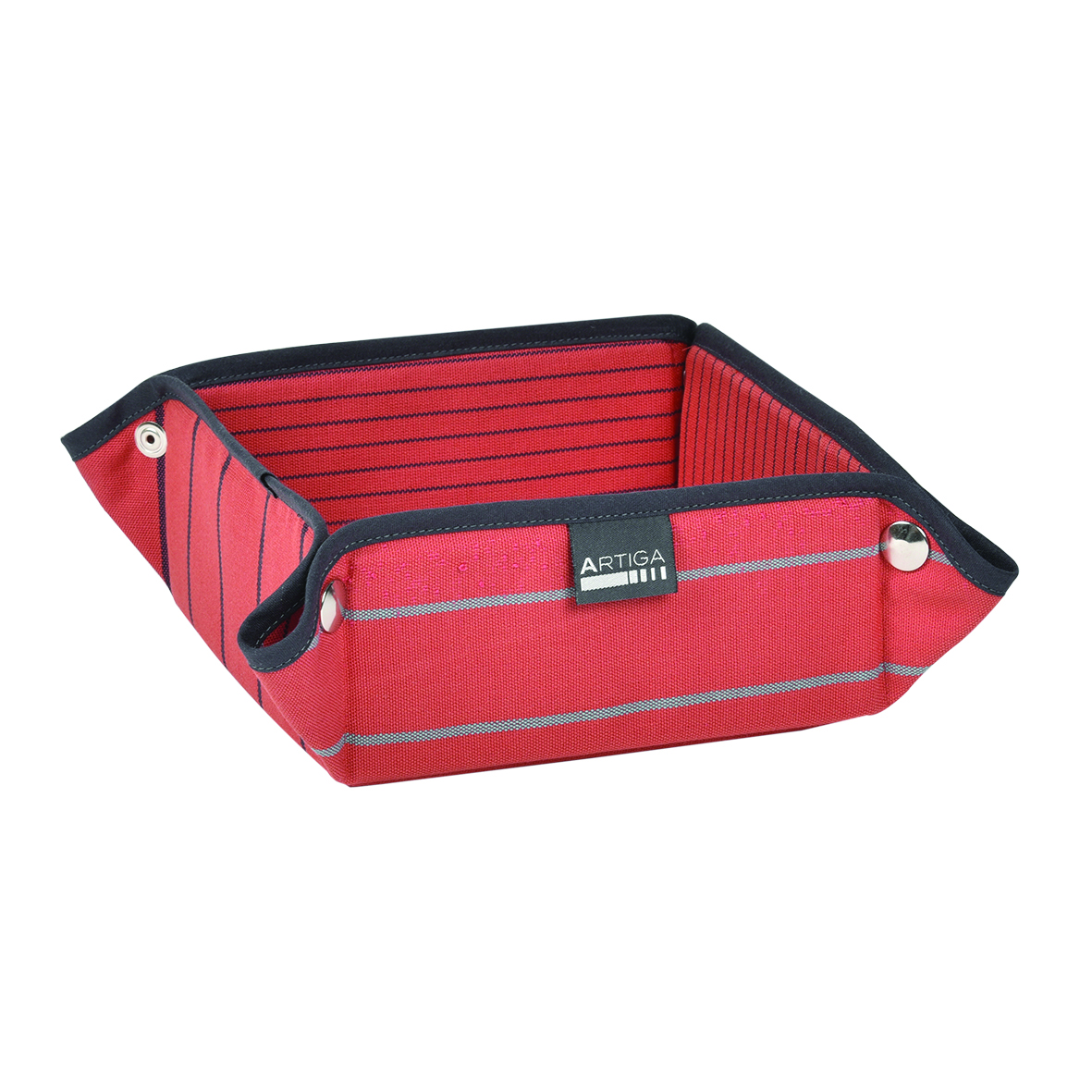 Panière en coton rouge orangé 17x17cm (photo) Panière en coton rouge orangé 17x17cm