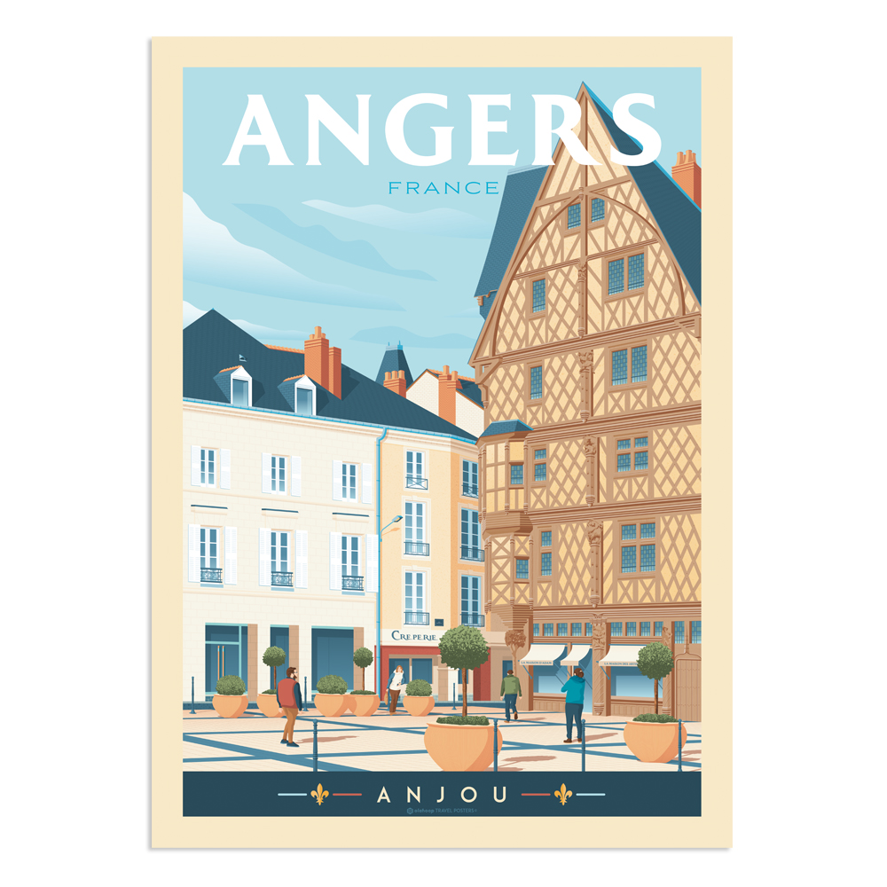 Affiche Angers Maison d'Adam 30x40 cm (photo) Affiche Angers Maison d'Adam 30x40 cm