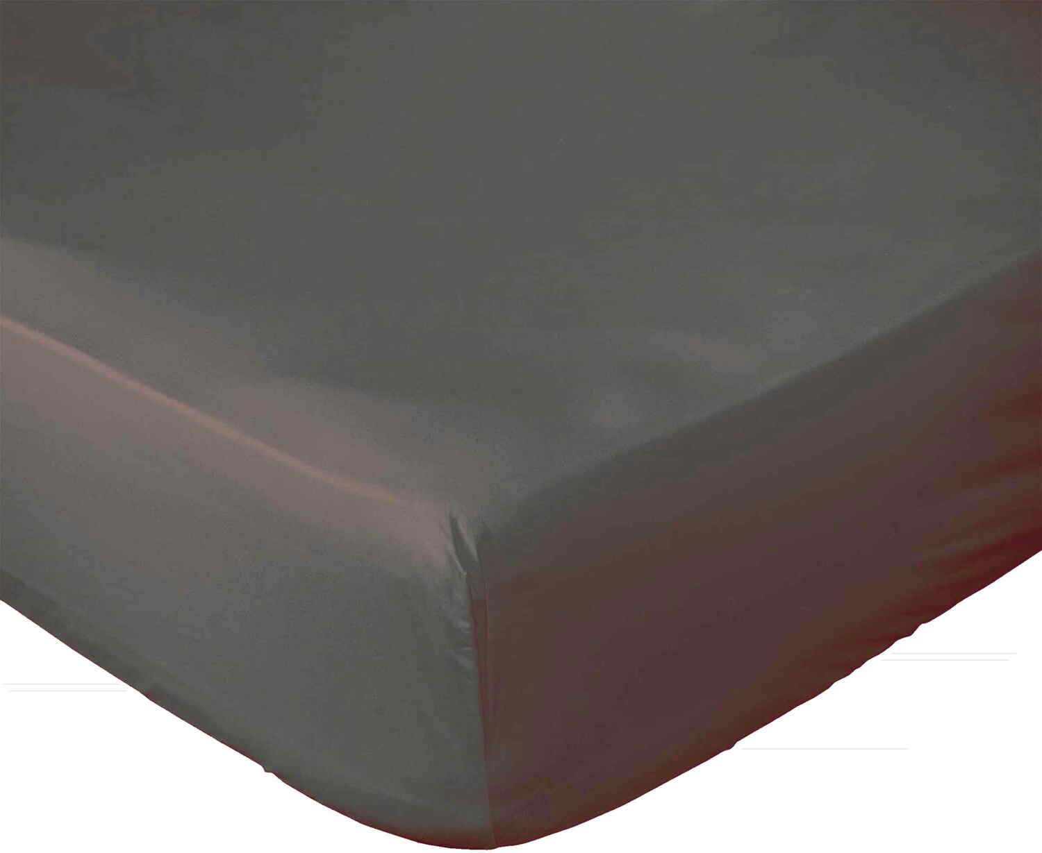 Drap Housse percale de coton gris 140x190 cm