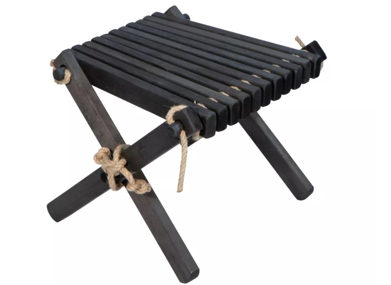 Tablette d'appoint en aulne massif huilée noire Tablette d'appoint en aulne massif huilée noire