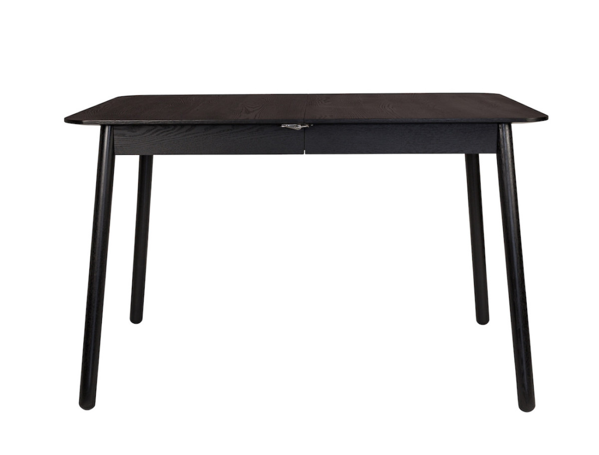Table à manger extensible 120-162x80cm effet bois noir Table à manger extensible 120-162x80cm effet bois noir