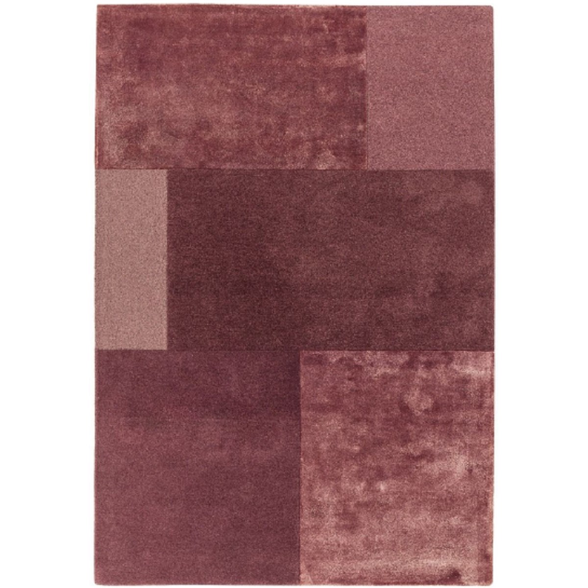 Tapis tufté main en Laine Rose 200x290 cm