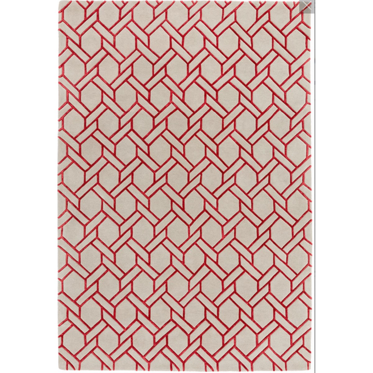 Tapis de salon moderne en Laine Rouge 160x230 cm Tapis de salon moderne en Laine Rouge 160x230 cm