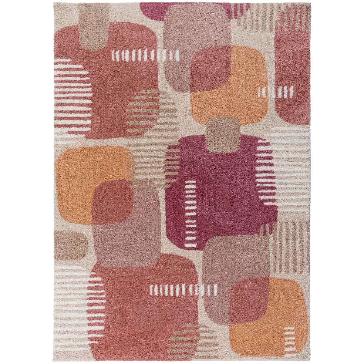 Tapis de salon moderne en Polyester Rose 160x230 cm Tapis de salon moderne en Polyester Rose 160x230 cm