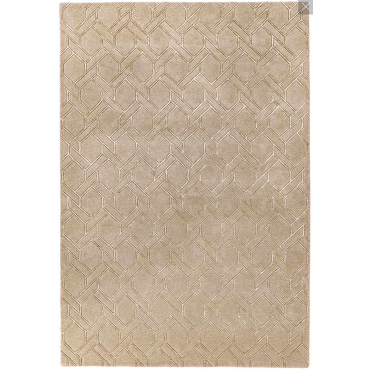 Tapis de salon moderne en Laine Beige 200x300 cm Tapis de salon moderne en Laine Beige 200x300 cm