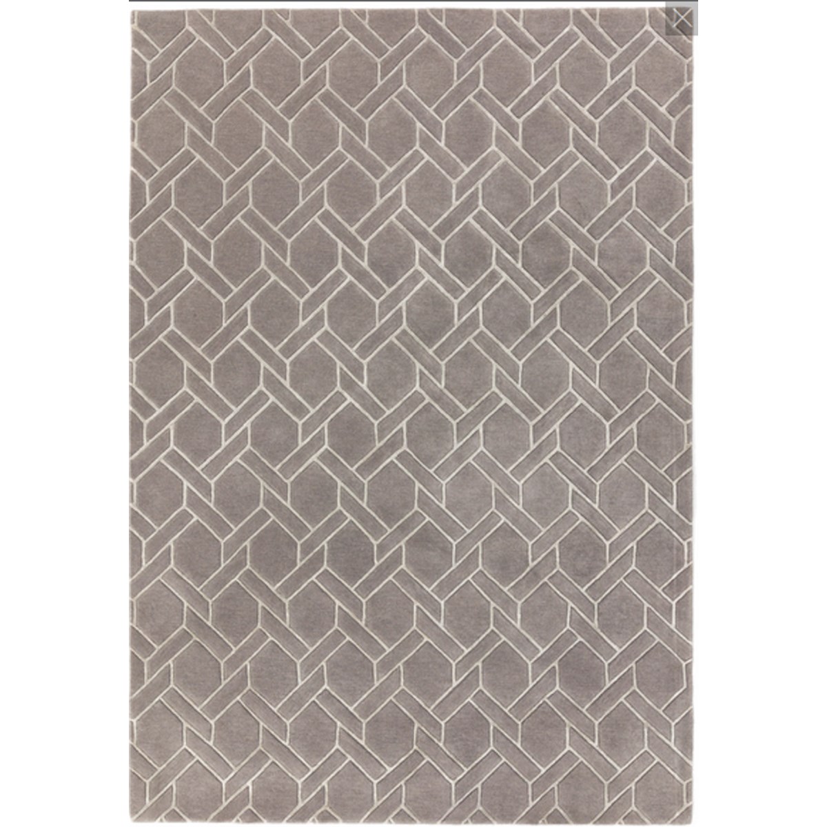 Tapis de salon moderne en Laine Argent 160x230 cm Tapis de salon moderne en Laine Argent 160x230 cm