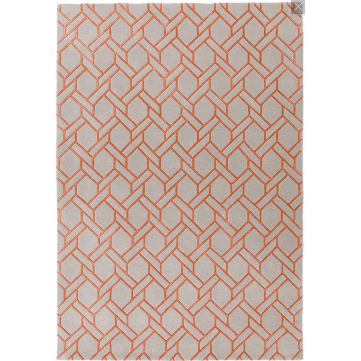 Tapis de salon moderne en Laine Orange 200x300 cm Tapis de salon moderne en Laine Orange 200x300 cm