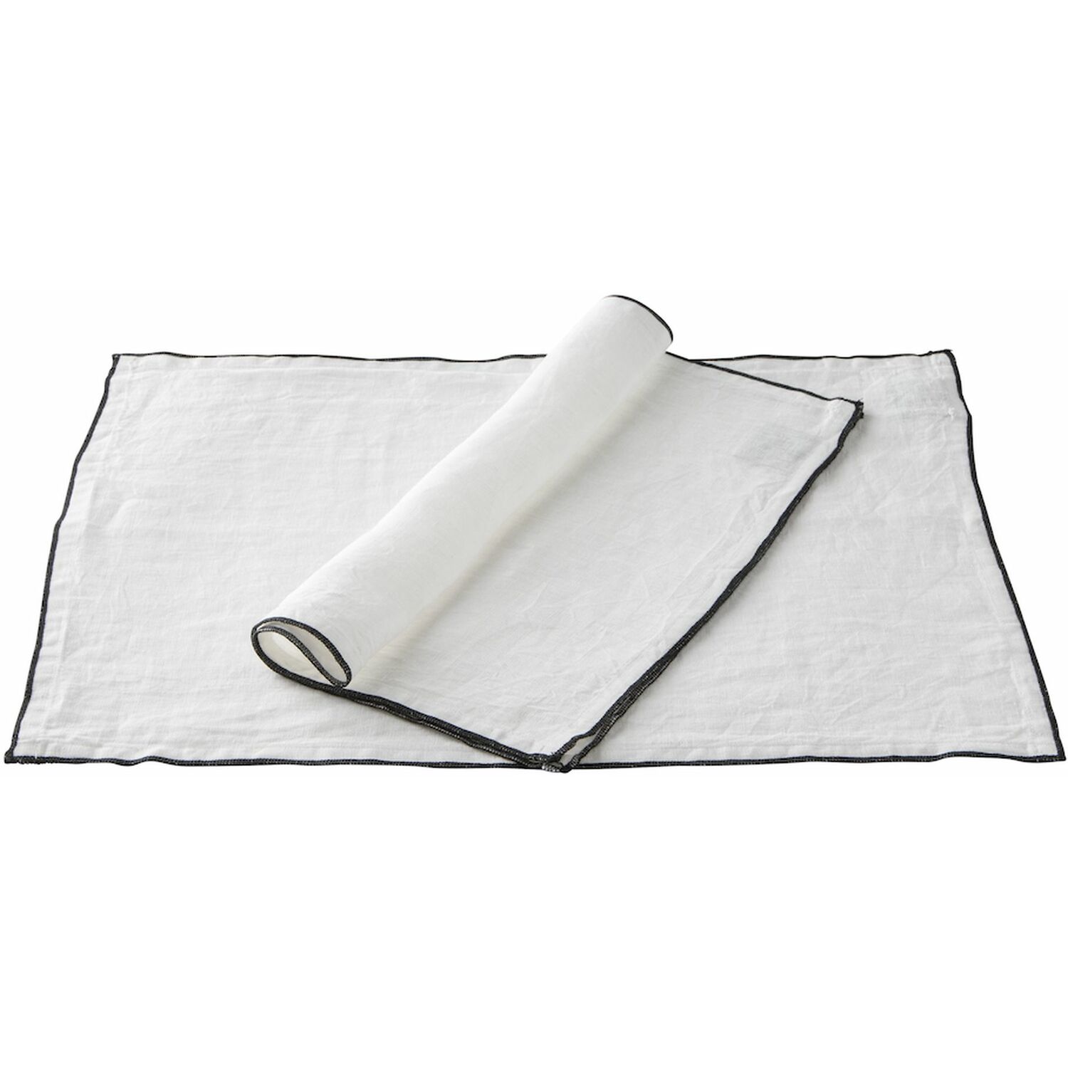 Set de table lin blanc 48x35 cm
