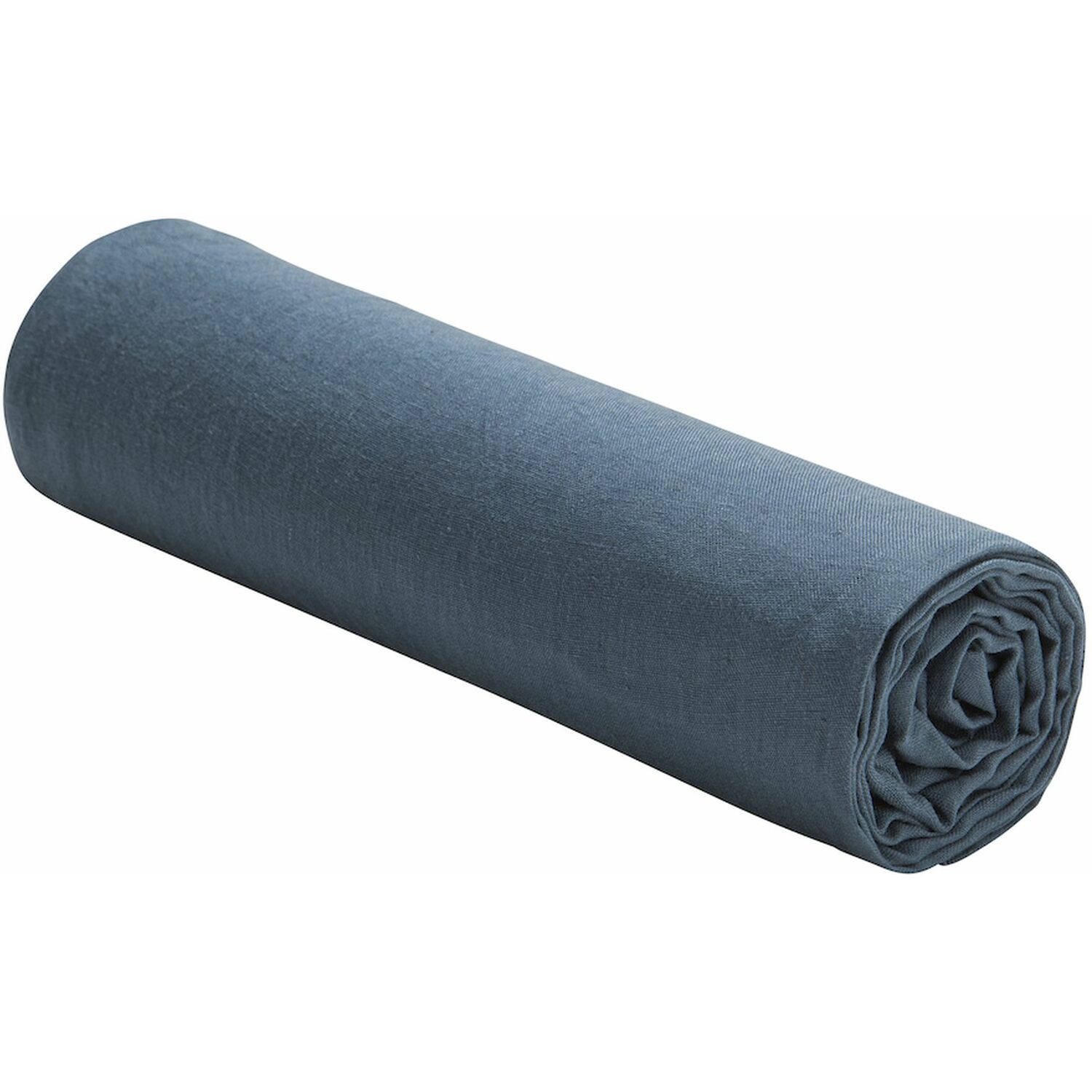 Drap Housse lin bleu 200x200 cm (photo) Drap Housse lin bleu 200x200 cm