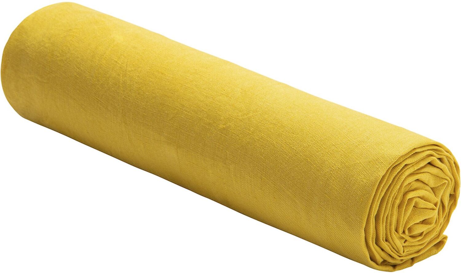 Drap Housse lin jaune 200x200 cm (photo) Drap Housse lin jaune 200x200 cm