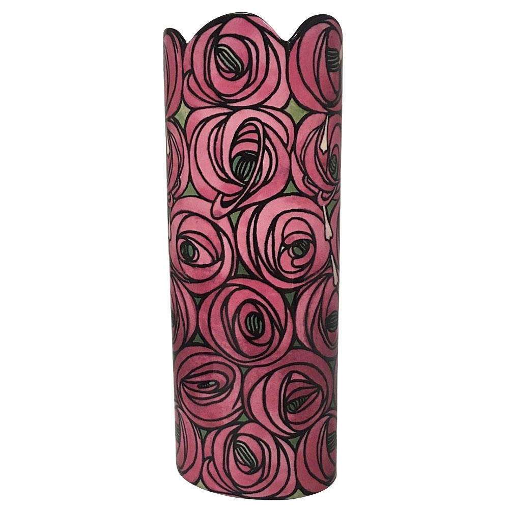 Vase en céramique silhouette rose H26cm