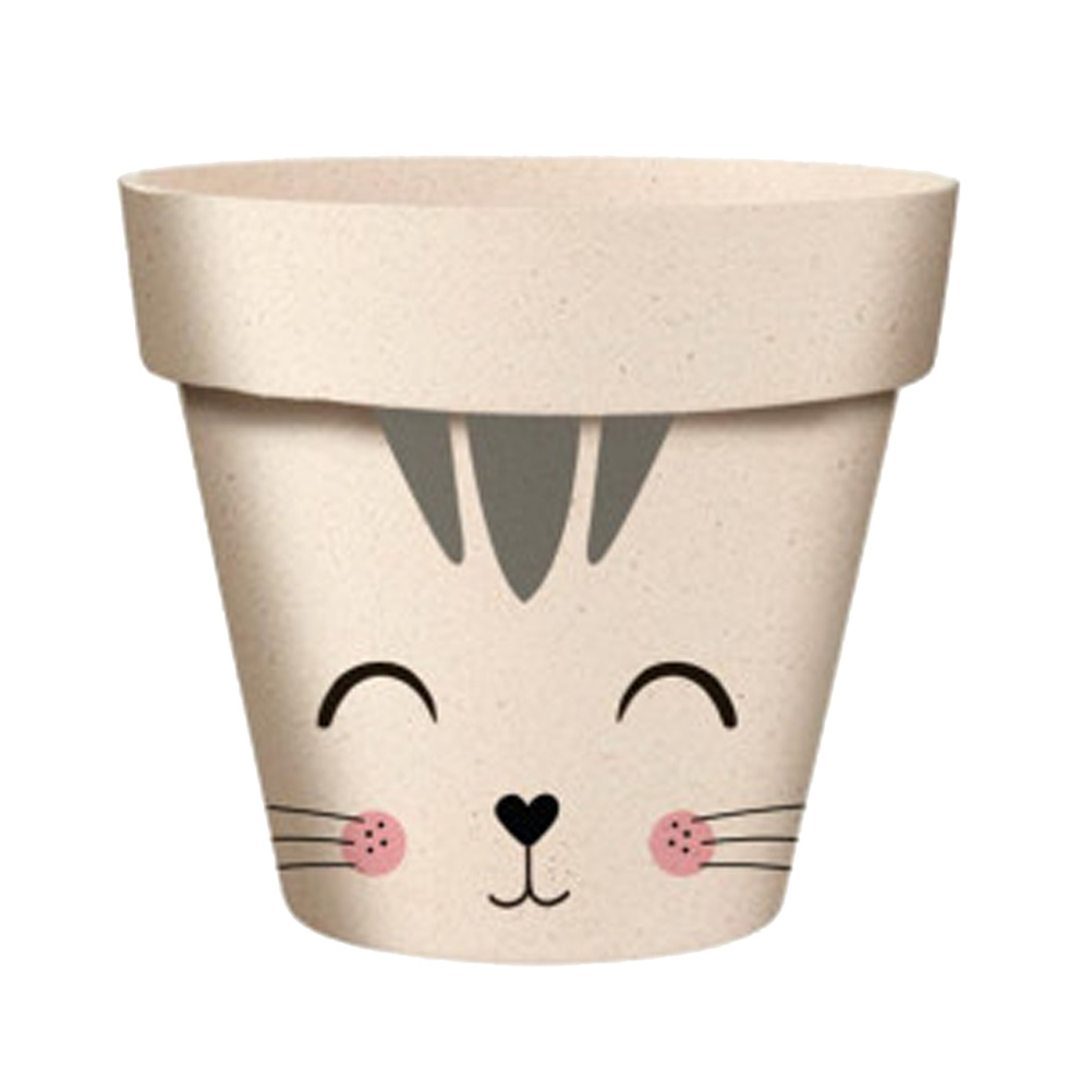 Cache pot de fleurs chat en bambou D7,2cm Cache pot de fleurs chat en bambou D7,2cm