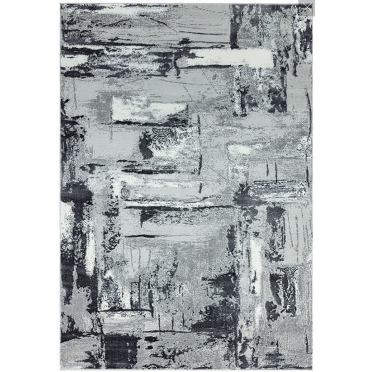 Tapis de salon moderne en Polyester Gris 200x290 cm Tapis de salon moderne en Polyester Gris 200x290 cm