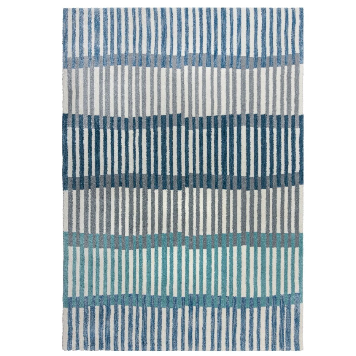 Tapis de salon moderne en Polyester Bleu 120x170 cm Tapis de salon moderne en Polyester Bleu 120x170 cm
