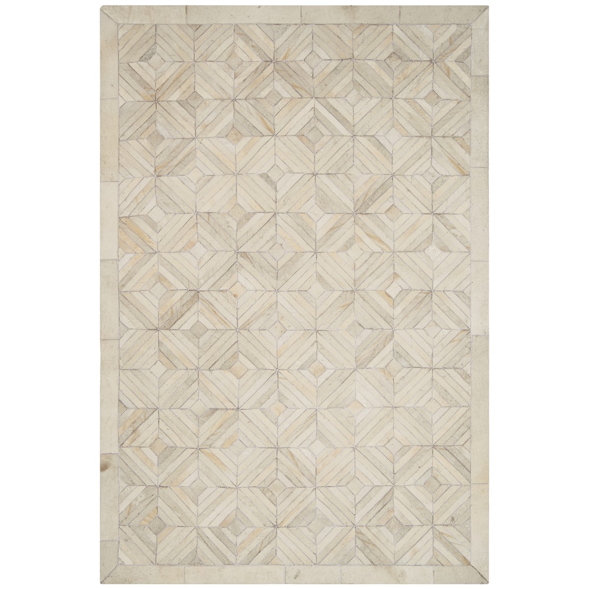 Tapis cousu main en Cuir Ecru 200x300 cm Tapis cousu main en Cuir Ecru 200x300 cm