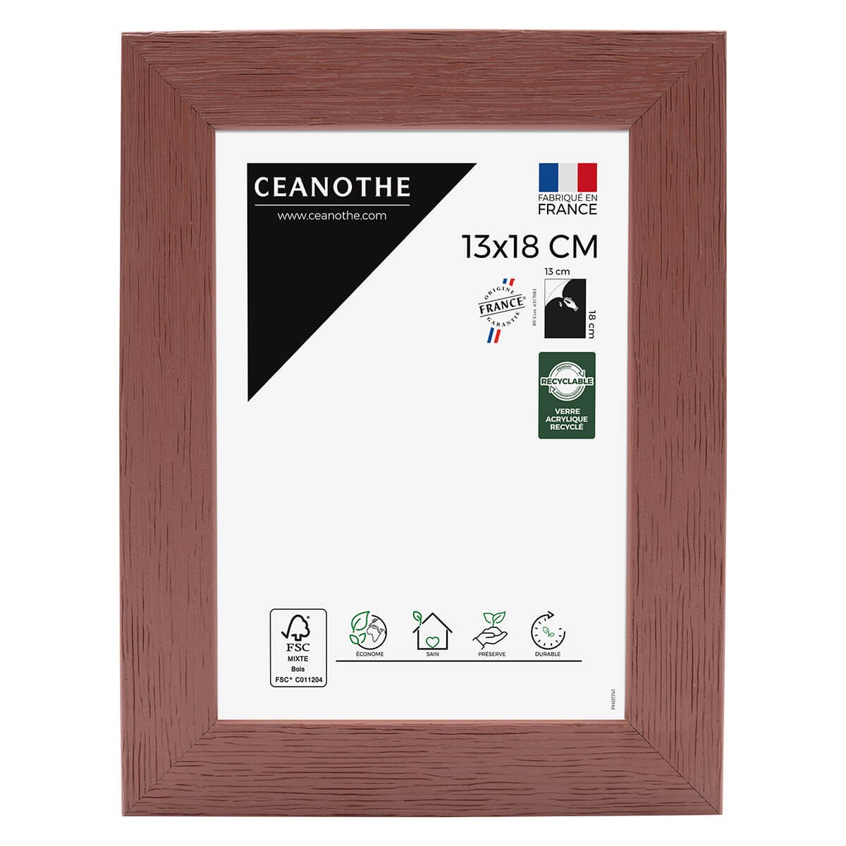 Cadre photo bois reconstitué Terracotta 13x18 cm Cadre photo bois reconstitué Terracotta 13x18 cm