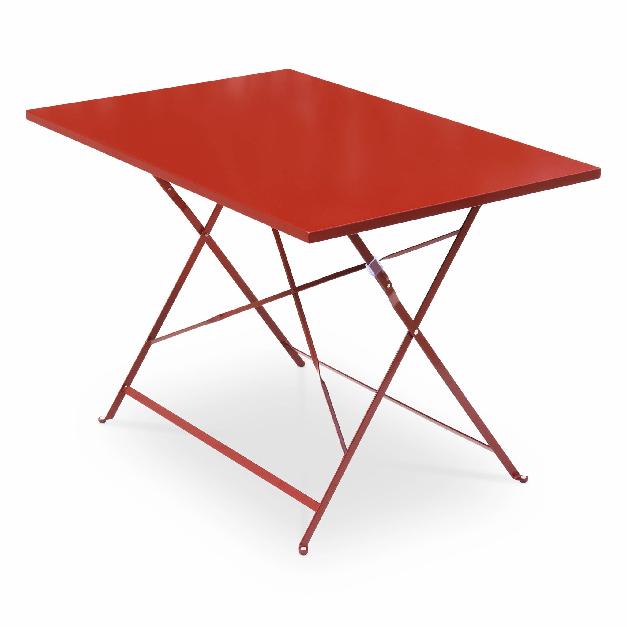 table de jardin bistrot pliable - emilia rectangle terra cotta - table