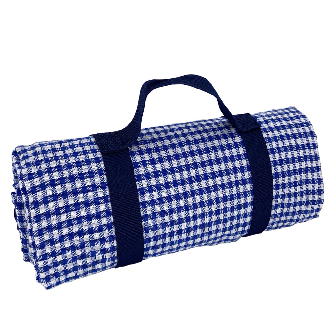 nappe xl pique-nique à revers imperméable vichy bleu 280 x 140 cm