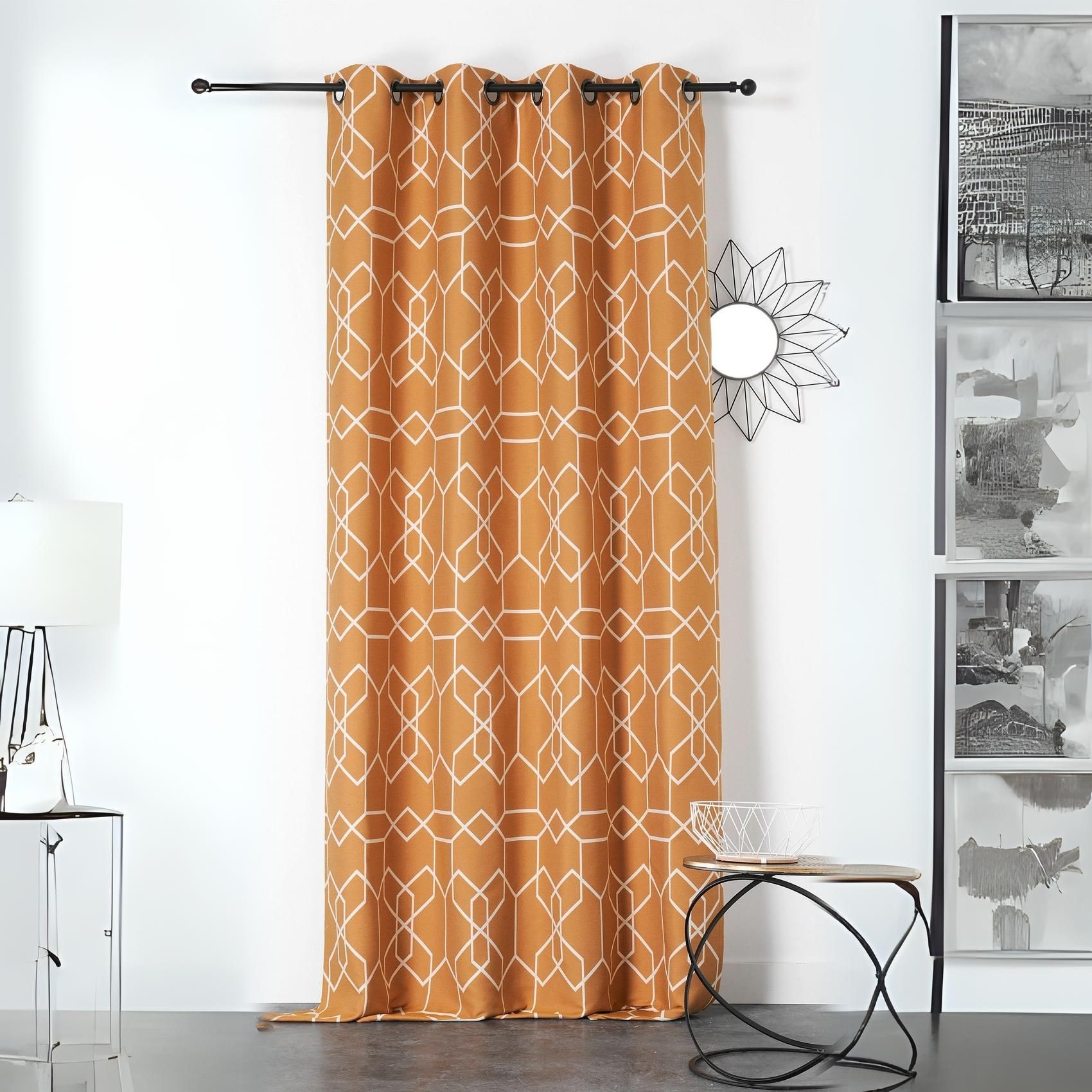 Rideau d'ameublement ariane jacquard jaune soleil 260 x 140 Rideau d'ameublement ariane jacquard jaune soleil 260 x 140