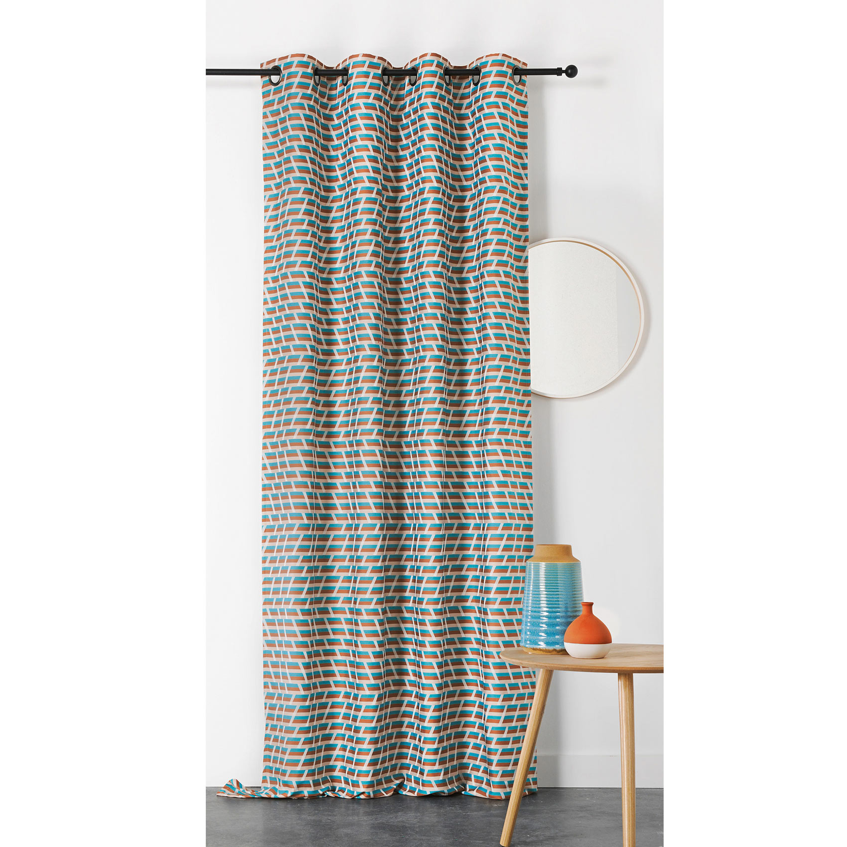 Rideau tamisant oxer polyester bleu 240x140 Rideau tamisant oxer polyester bleu 240x140