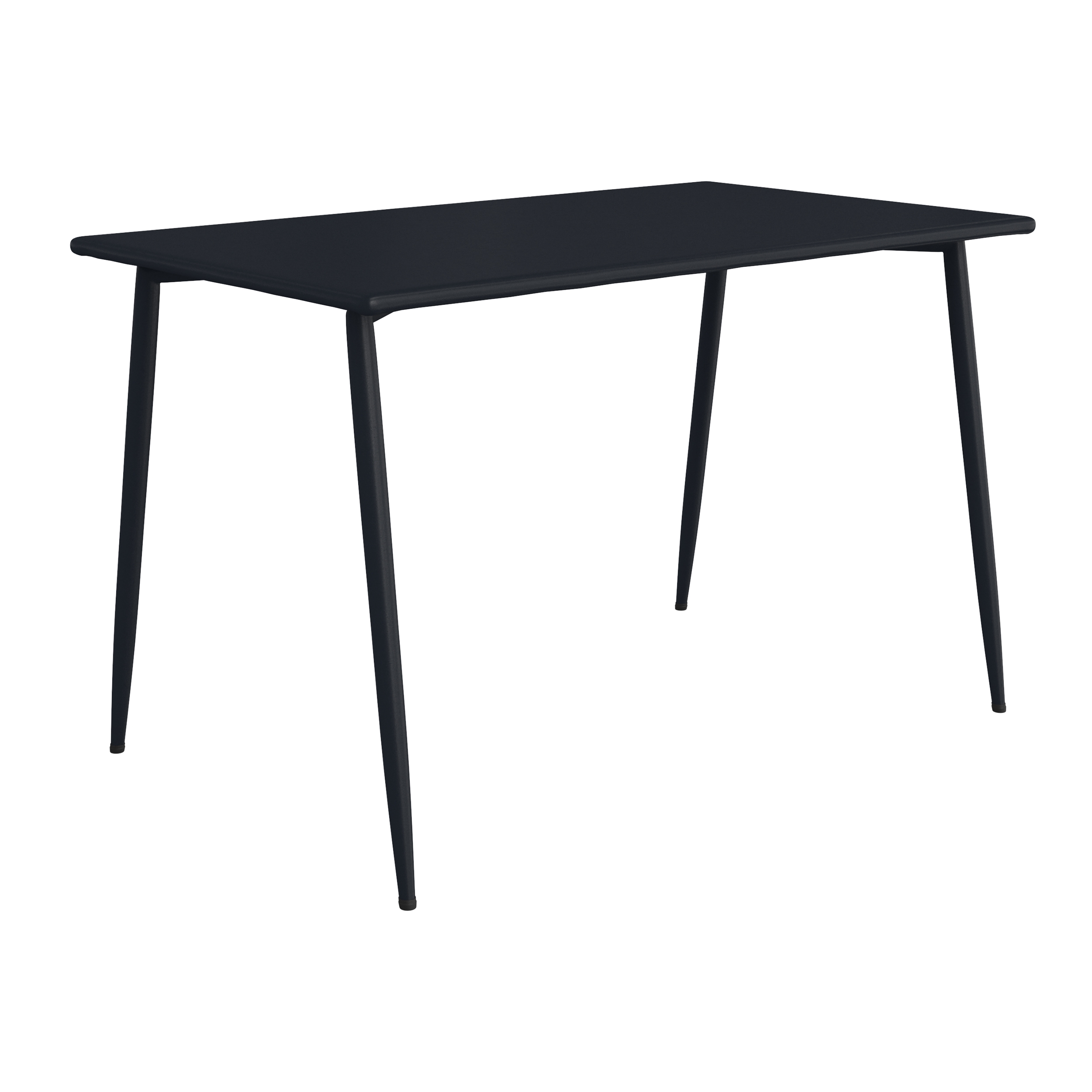 Table de jardin rectangulaire gris mat 120 cm en métal