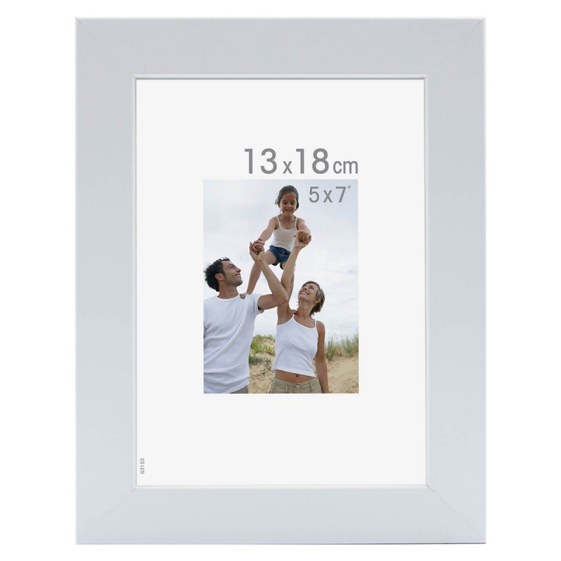 Cadre photo blanc 13x18 cm Bois reconstitué Cadre photo blanc 13x18 cm Bois reconstitué