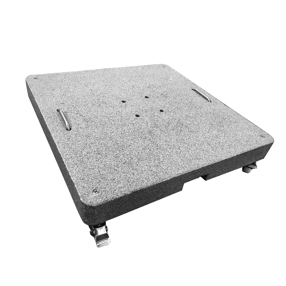Base à roulettes en granit gris clair 100 kg