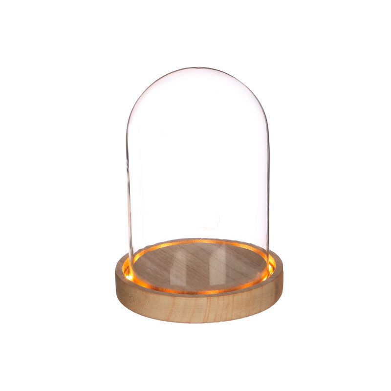 Cloche en verre lumineuse 16,5cm x Ø 12,5cm Cloche en verre lumineuse 16,5cm x Ø 12,5cm