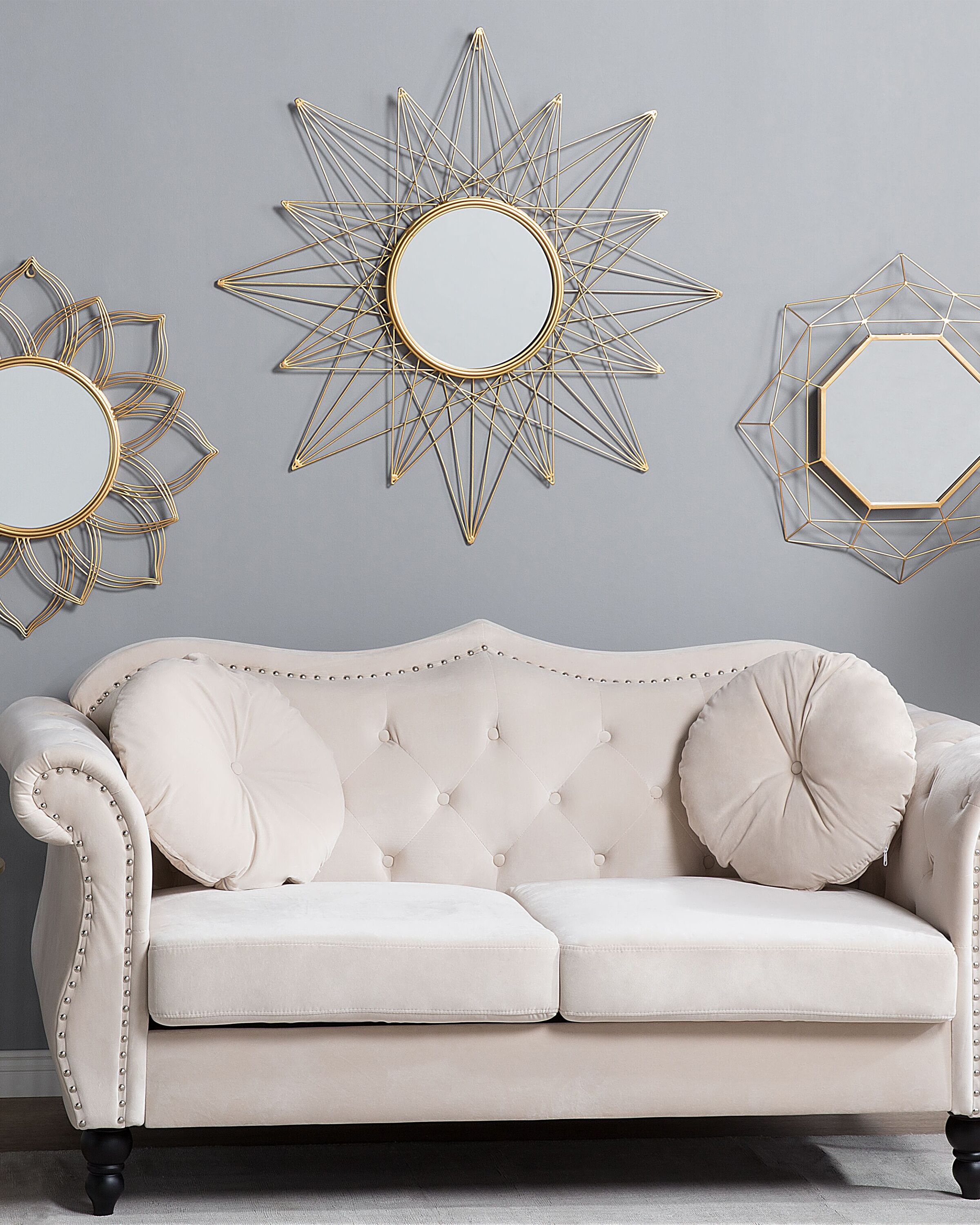 Miroir mural doré D67 (photo) Miroir mural doré D67