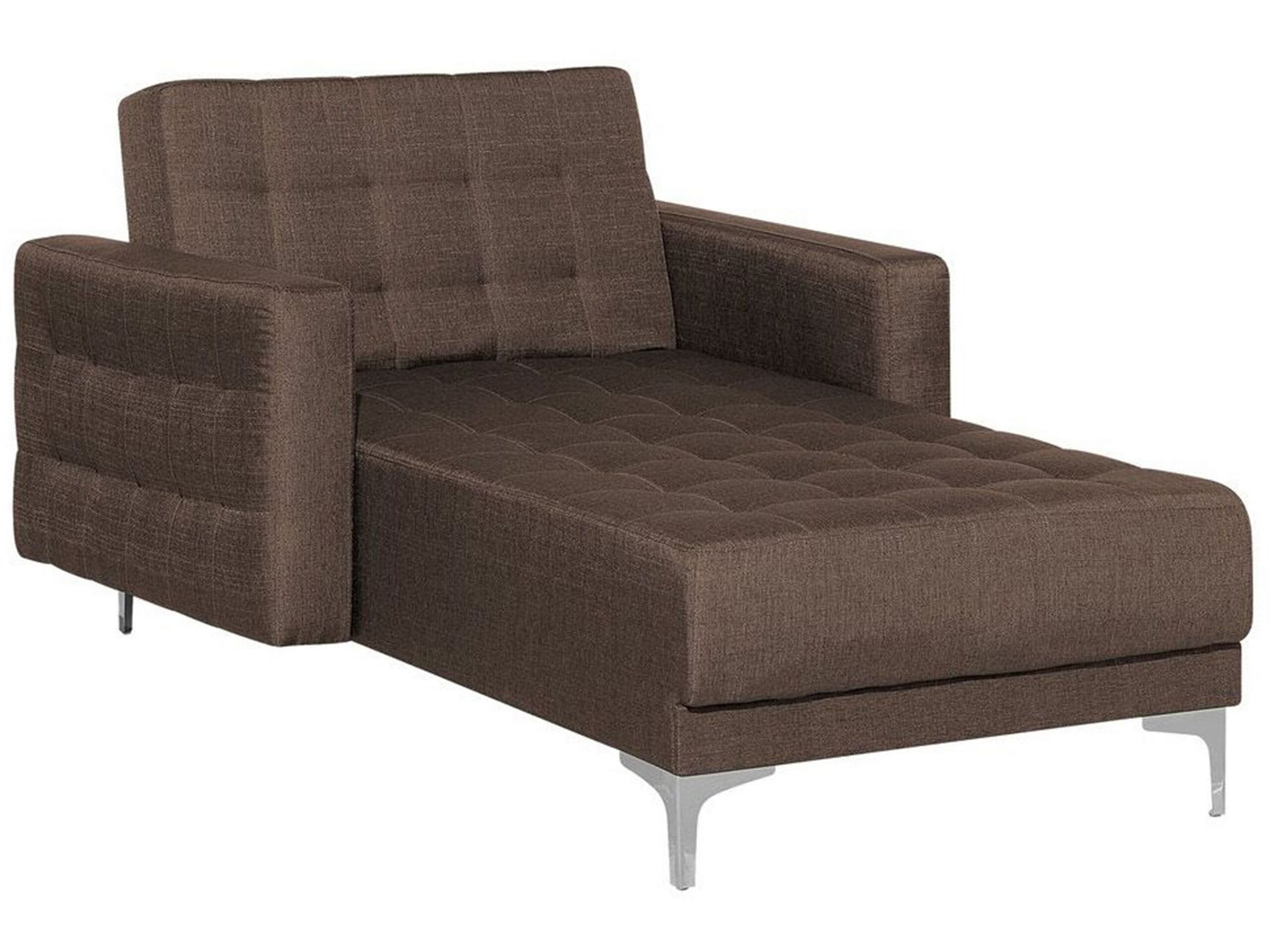 Chaise longue en tissu marron foncé (photo) Chaise longue en tissu marron foncé