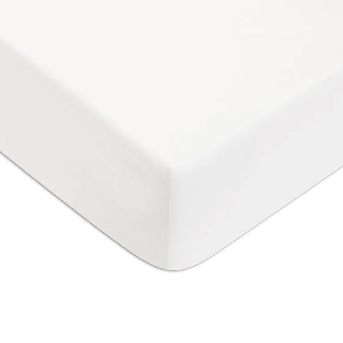 Drap housse Blanc 160x200cm 57 fils (photo) Drap housse Blanc 160x200cm 57 fils