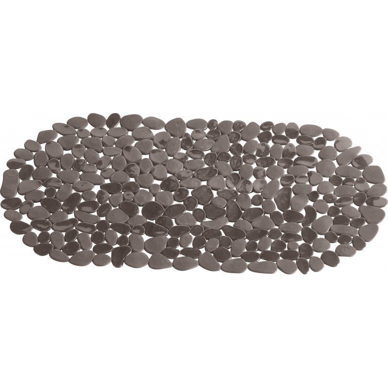 Tapis de bain anti-dérapant 70x35cm Taupe Galet Tapis de bain anti-dérapant 70x35cm Taupe Galet