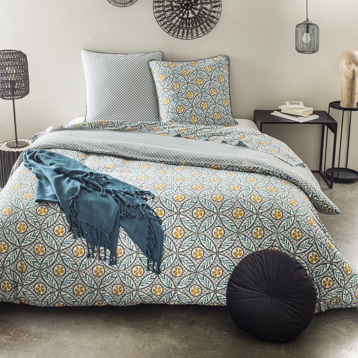 Parure de lit Tilia 70 fils 200x200cm+ 2 TO 63x63cm (photo) Parure de lit Tilia 70 fils 200x200cm+ 2 TO 63x63cm
