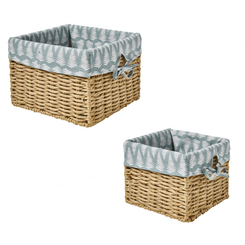 Lot de 2 paniers de rangement Olivier Lot de 2 paniers de rangement Olivier