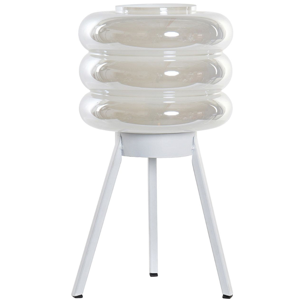 Lampe en verre irisé transportable LED H32cm Lampe en verre irisé transportable LED H32cm